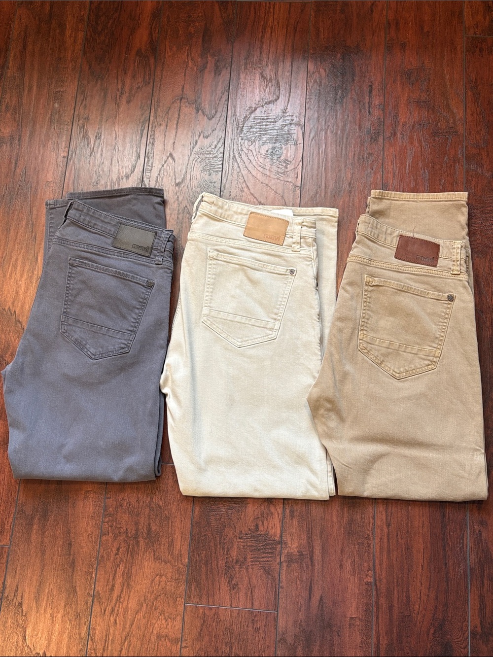 Mavi Men's Jeans in Charcoal, Cream, and Tan 36x32